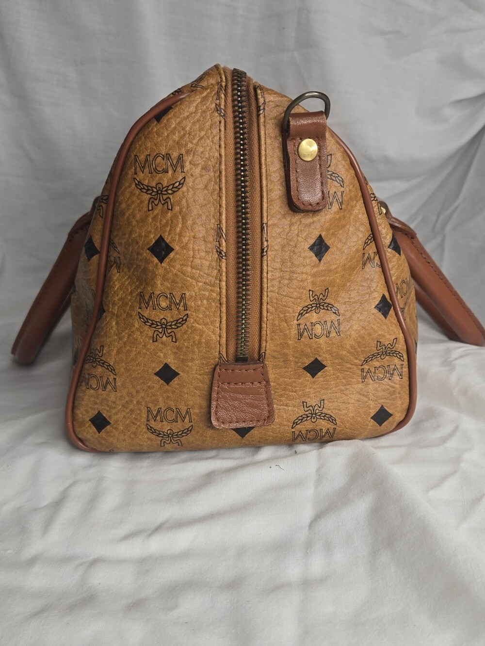 Mcm Visetos Cognac Boston Bag - Picture 6 of 16
